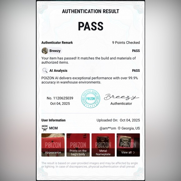 Authentic Large MCM Leather Shoulder/crossbody Bag Red with COA ❤️❤️❤️ - Picture 14 of 14